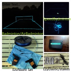 Set righe luminosi 50m con centralina pile